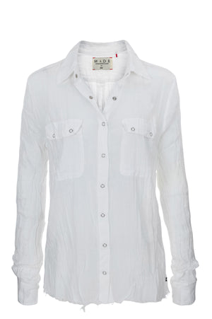 
                  
                    Load image into Gallery viewer, White Classic Gauze Shirt
                  
                