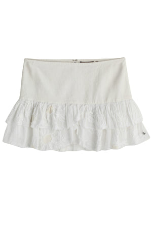 
                  
                    Load image into Gallery viewer, White Isla Flower Applique Skirt
                  
                