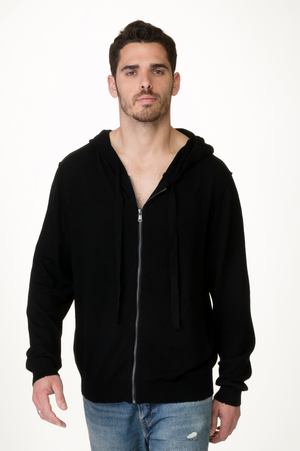
                  
                    Load image into Gallery viewer, Black Sweater Knit Hoody
                  
                