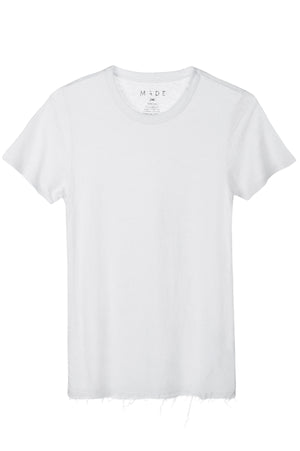 
                  
                    Load image into Gallery viewer, White crew neck Linen Tee
                  
                