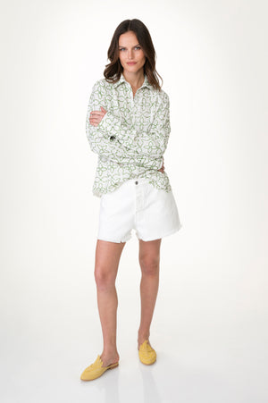 
                  
                    Load image into Gallery viewer, Green Flower Emb Shirt
                  
                