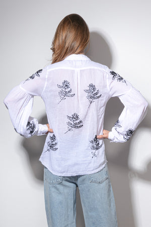 
                  
                    Load image into Gallery viewer, Black Rice Embroidery Blouse
                  
                