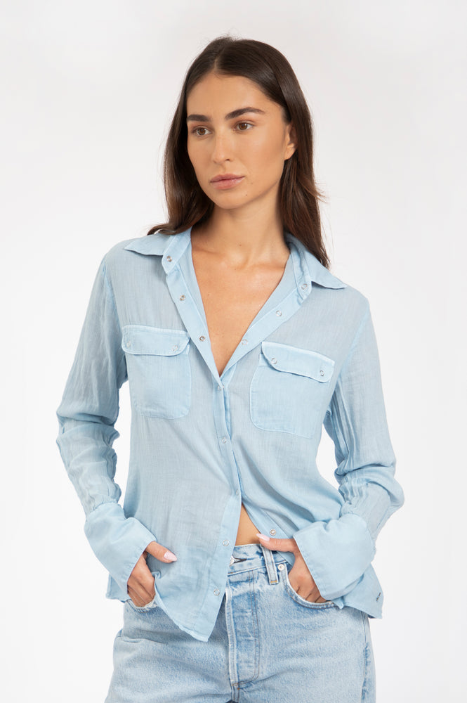 Baby Blue  classic gauze shirt