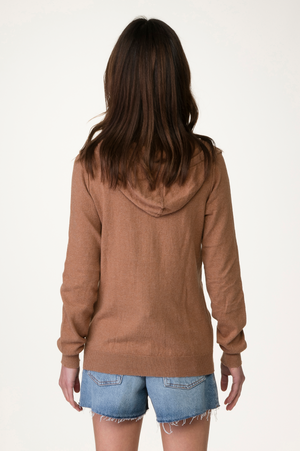 
                  
                    Load image into Gallery viewer, Brown Sweater Knit Hoody
                  
                