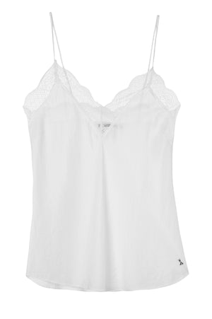 
                  
                    Load image into Gallery viewer, White Harper Silk Camisole
                  
                