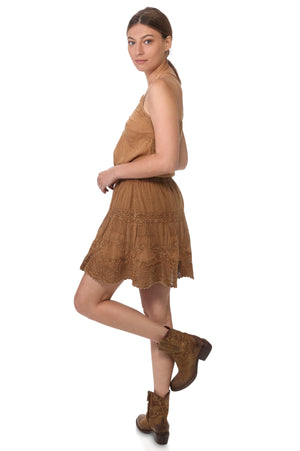 
                  
                    Load image into Gallery viewer, Coconut  Short Washed Laces Skirt
                  
                