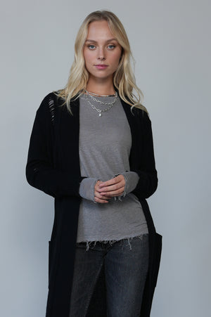 
                  
                    Load image into Gallery viewer, Open Front Long Cashmere Cardigan
                  
                