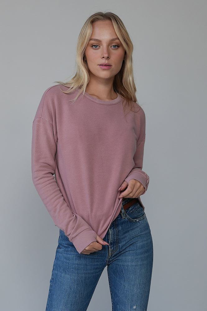 
                  
                    Load image into Gallery viewer, Pink Cropped Long Sleeve Tee
                  
                