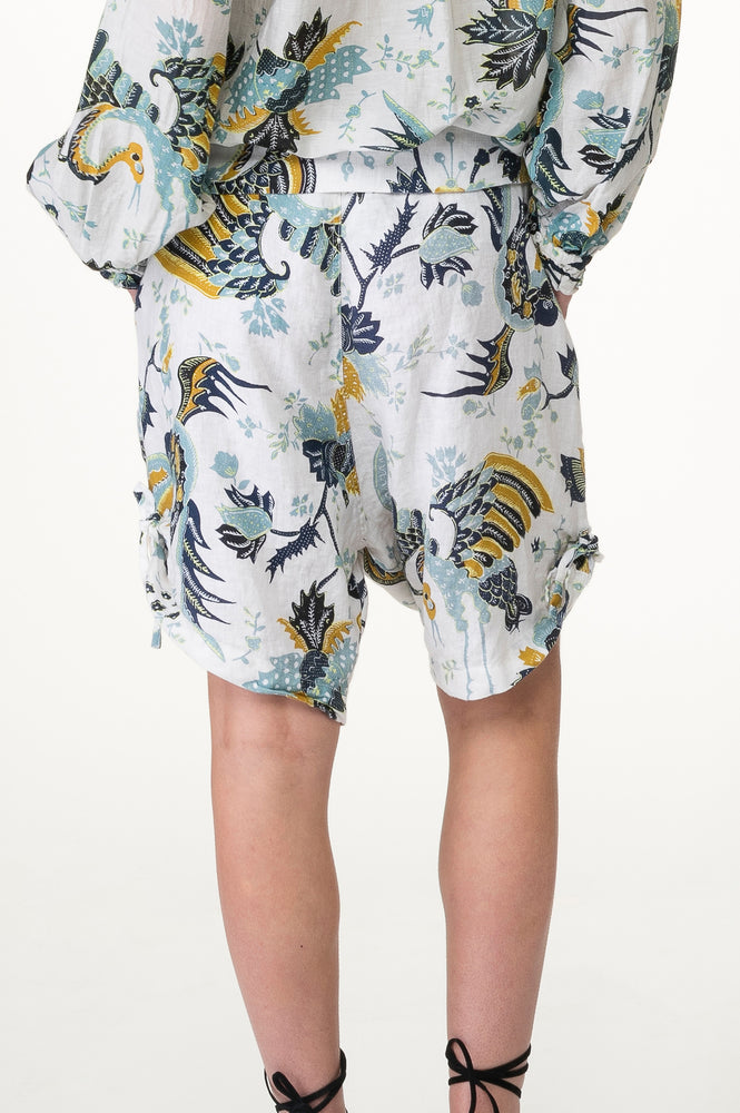 
                  
                    Load image into Gallery viewer, Printed washed linen fisherman&amp;#39;s shorts
                  
                