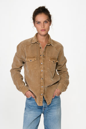 
                  
                    Load image into Gallery viewer, Bronze Western Corduroy Shirt
                  
                