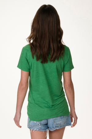 
                  
                    Load image into Gallery viewer, Green Deep V Linen Tee
                  
                