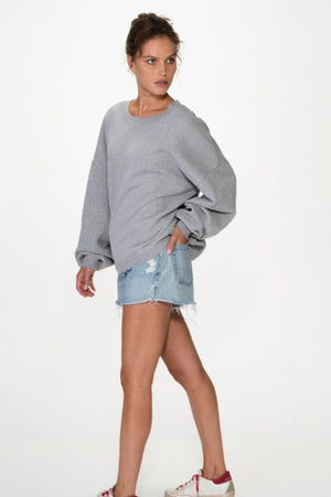 
                  
                    Load image into Gallery viewer, Melange Oversized puff sleeve sweatshirt
                  
                