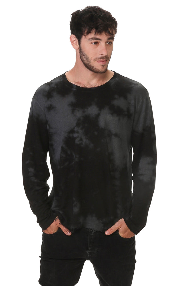 
                  
                    Load image into Gallery viewer, Men’s Long Sleeves Aquarelle Linen Crew Neck Tee
                  
                