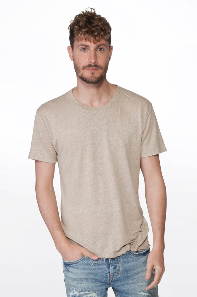 Taupe Men's Linen Shirt