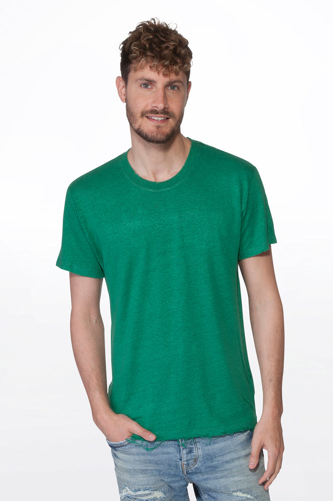 Green Men's Linen Shirt