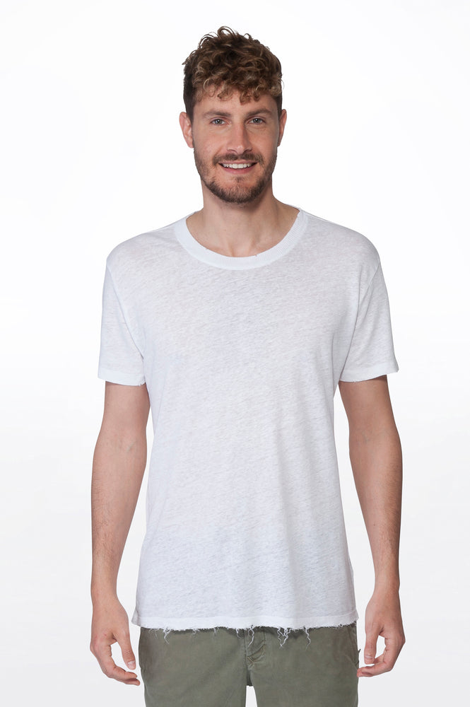 White Men's Linen Shirt