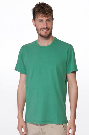 
                  
                    Load image into Gallery viewer, Green Men&amp;#39;s Washed Crew Tee
                  
                