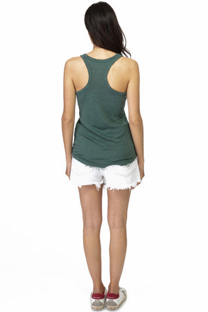 
                  
                    Load image into Gallery viewer, Green Linen Racer Tank
                  
                